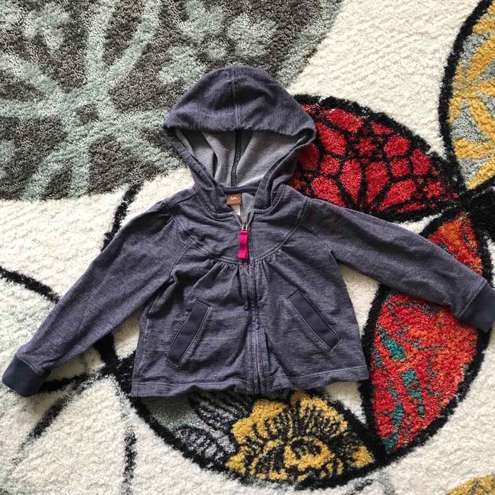 Tea Collection Indigo Zip Hoodie - 2T